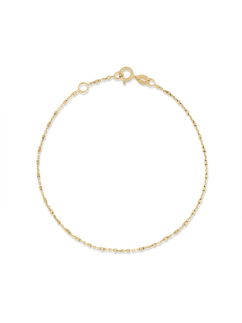 Bony Levy 14K Yellow Gold Cube Station Bracelet 7 inches long